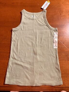 Cat & Jack Light Green Ribbed Tank Top